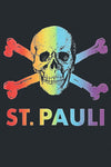 FC-ST.PAULI -FRAUEN-T-SHIRT-TOTENKOPF-REGENBOGEN