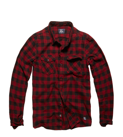 HARLEY SHIRT VINTAGE INDUSTRIES RED CHECK