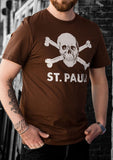 FC-ST.PAULI TOTENKOPF-T-SHIRT-BRAUN